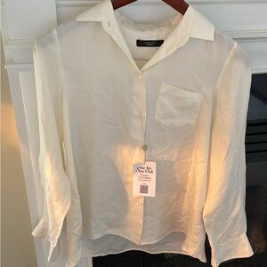 MaxMara Cream Casual Button Down Shirt